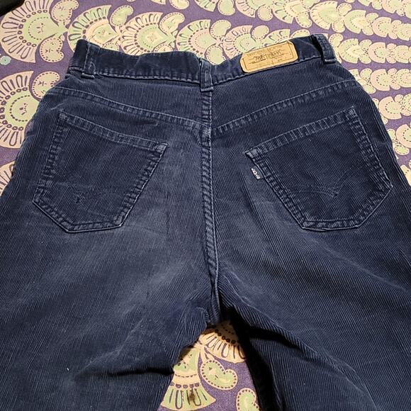Killer Rare Vintage Style OG Big E Levi's Straight Leg High Waist Corduroy Pants - Picture 5 of 10